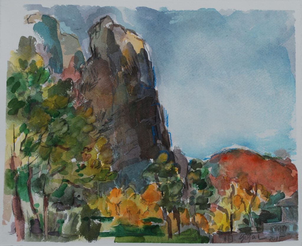 Rheingrafenstein | Aquarell | 40 x32 cm | 2015